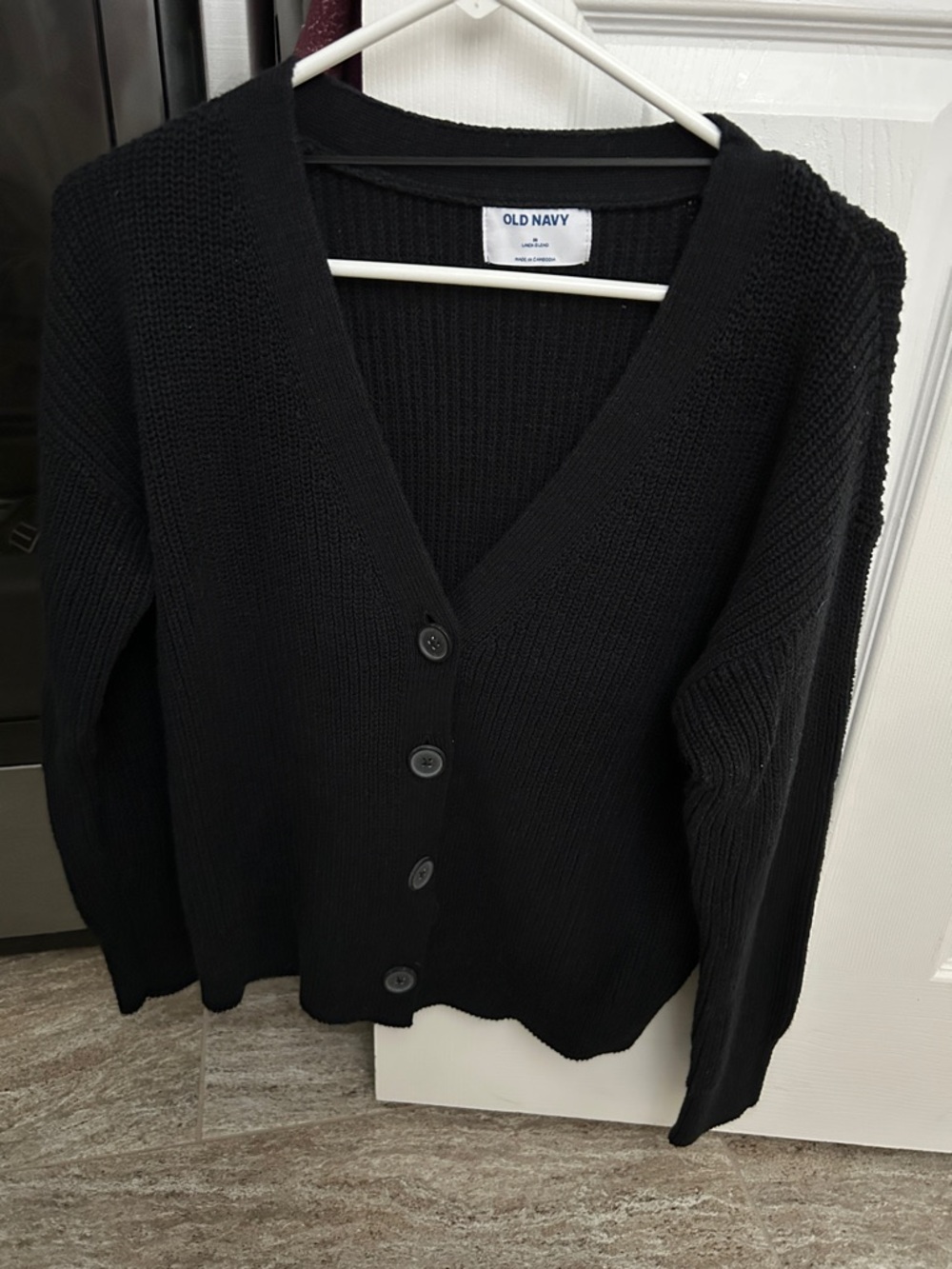 NWOT Old Navy Women's linen blend black Cardigan Sweater